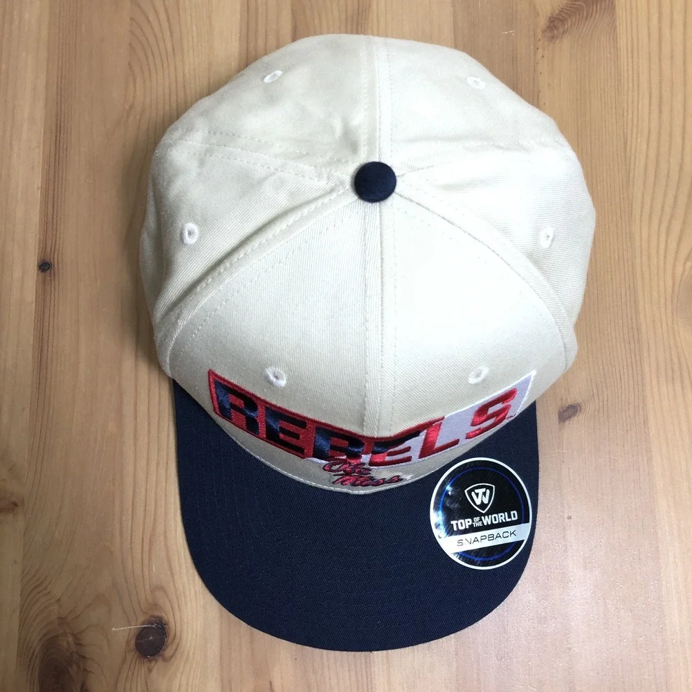 Ole Miss Rebels Top of the World Snapback Goalaso Hat Men's Adjustable Khaki